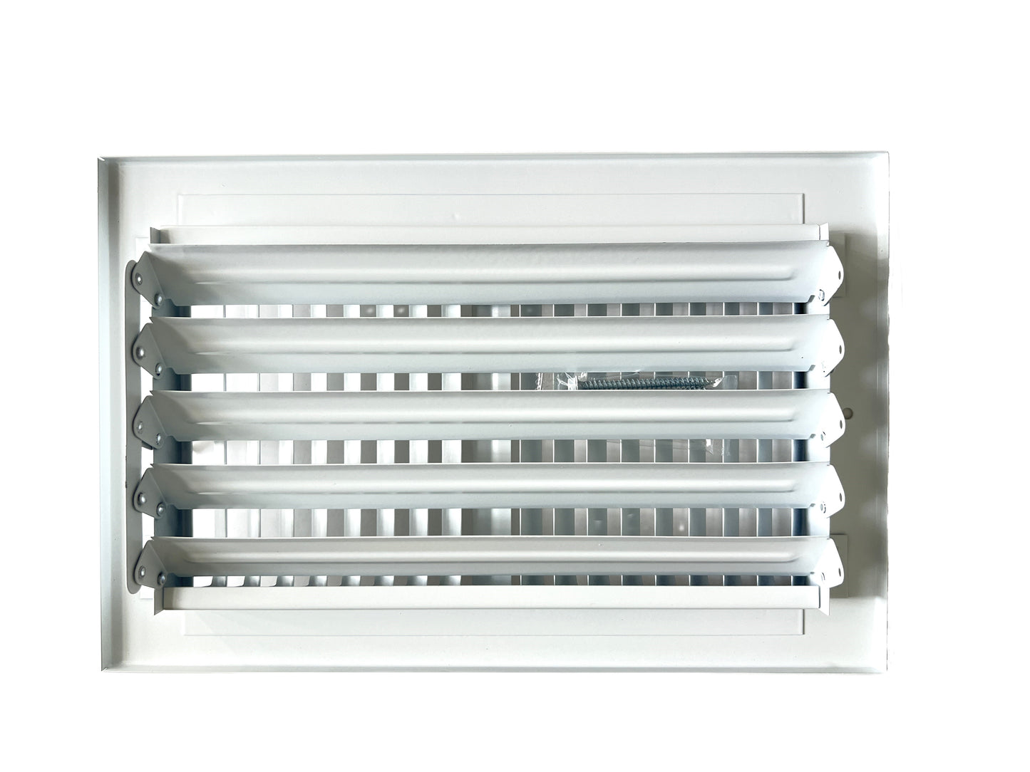 10"x 6" (duct opening size) 2-way Stamped Face Steel Ceiling/sidewall Air Supply Register - Vent Cover - Actual Outside Dimension 11.75" X 7.75"