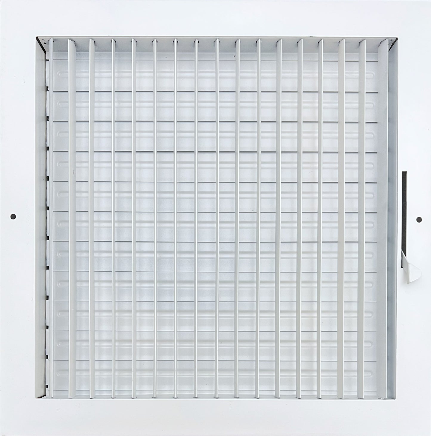 12" x 12" Adjustable Blade Sidewall Ceiling Register Vent Cover Diffuser Heavy Duty Stamped Steel (Listed Size is for Duct Opening or Inside Measurement)