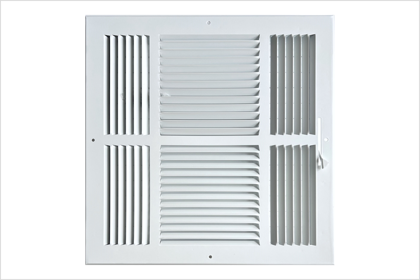 14"x 14" (Duct Opening Size) 4-Way Stamped Face Steel Ceiling/sidewall Air Supply Register - Vent Cover - Actual Outside Dimension 15.75" X 15.75"
