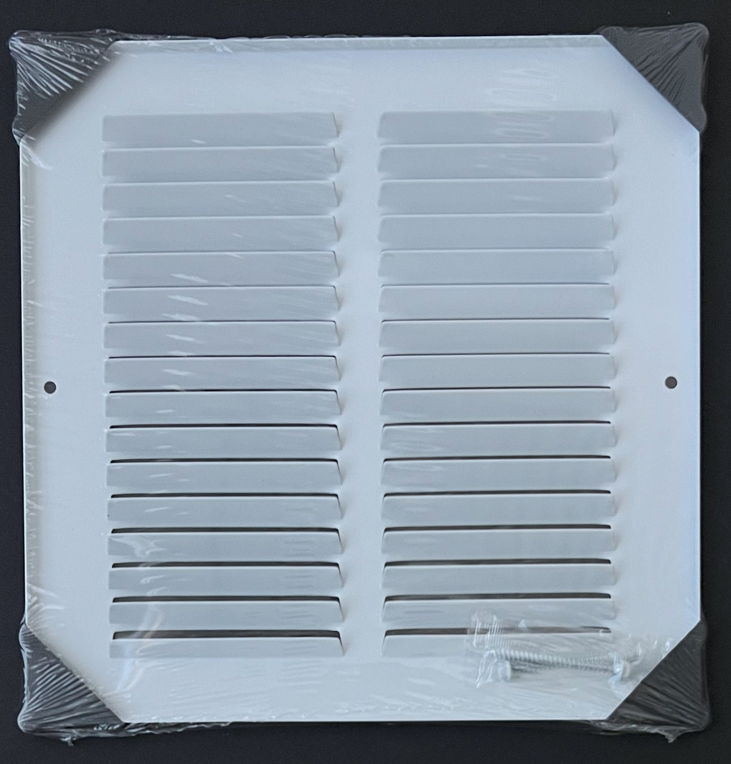 8"x8" Stamped Face Steel Return Grille Vent Cover White Powder Coating Without Frame Outside Dimension 9.75"x9.75"