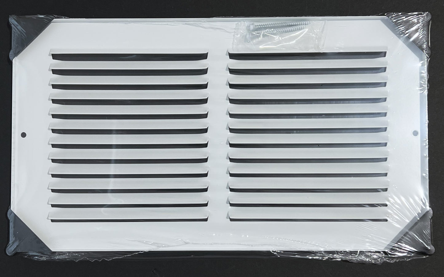 12"x6" Stamped Face Steel Return Grille Vent Cover White Powder Coating Without Frame Outside Dimension 13.75"x7.75"