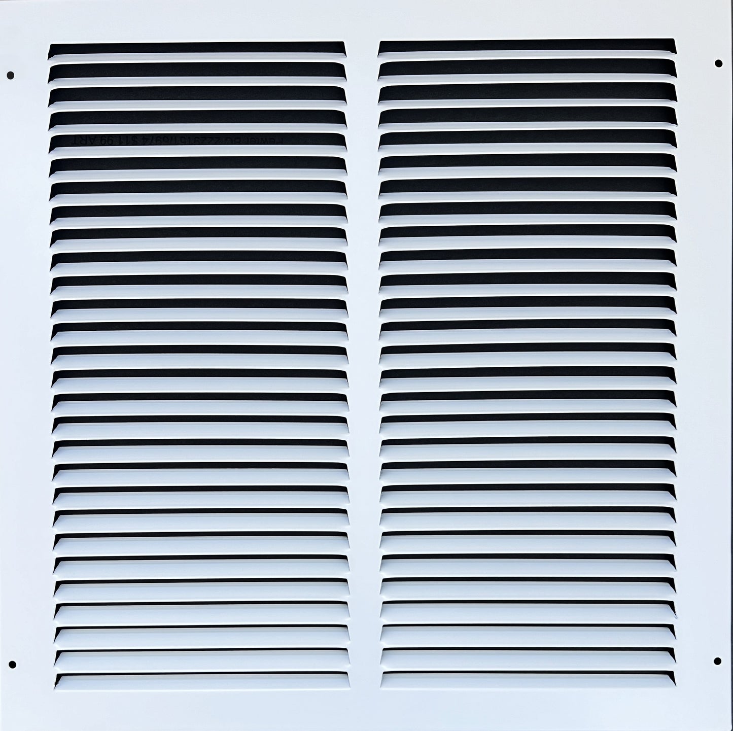 Fits 14x14 Duct Opening Stamped Steel Return Air Grille Vent Cover Grille for Sidewall and Ceiling in White Surface Dimensions: 15.75"W X 15.75"H (14" W x 14" H Duct Opening)