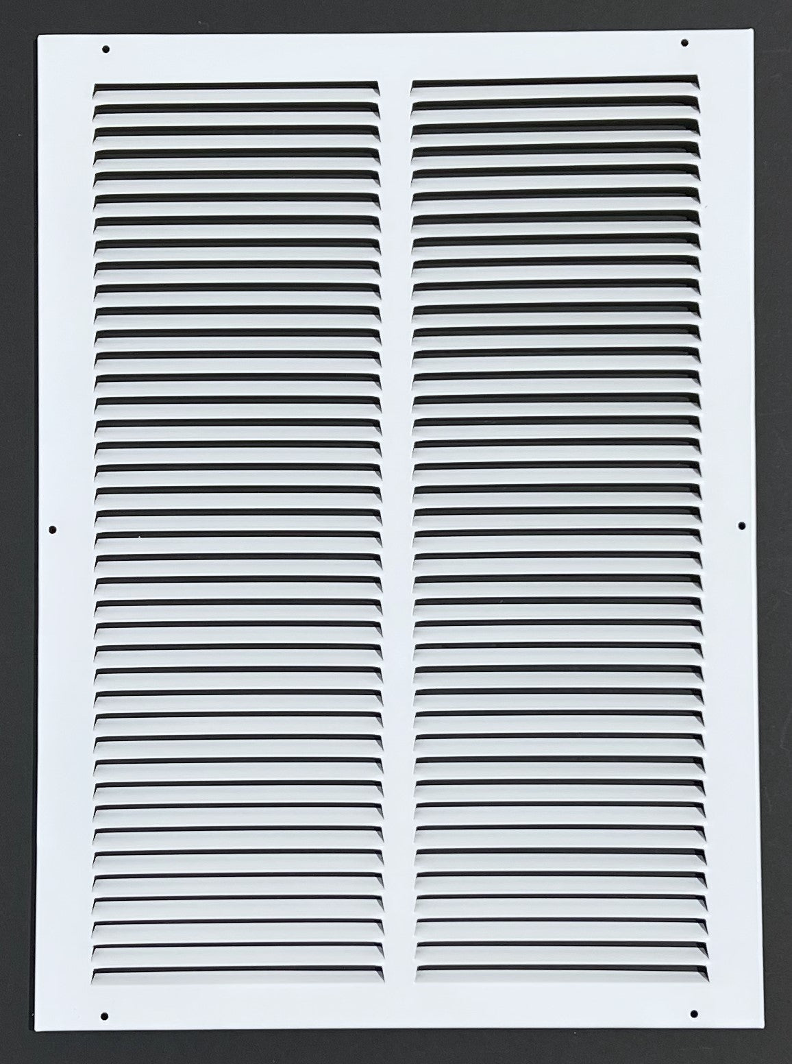 Fits 14x24 Duct Opening Stamped Steel Return Air Grille Vent Cover Grille for Sidewall and Ceiling in White Surface Dimensions: 15.75"W X 21.75"H (14" W x 20" H Duct Opening)