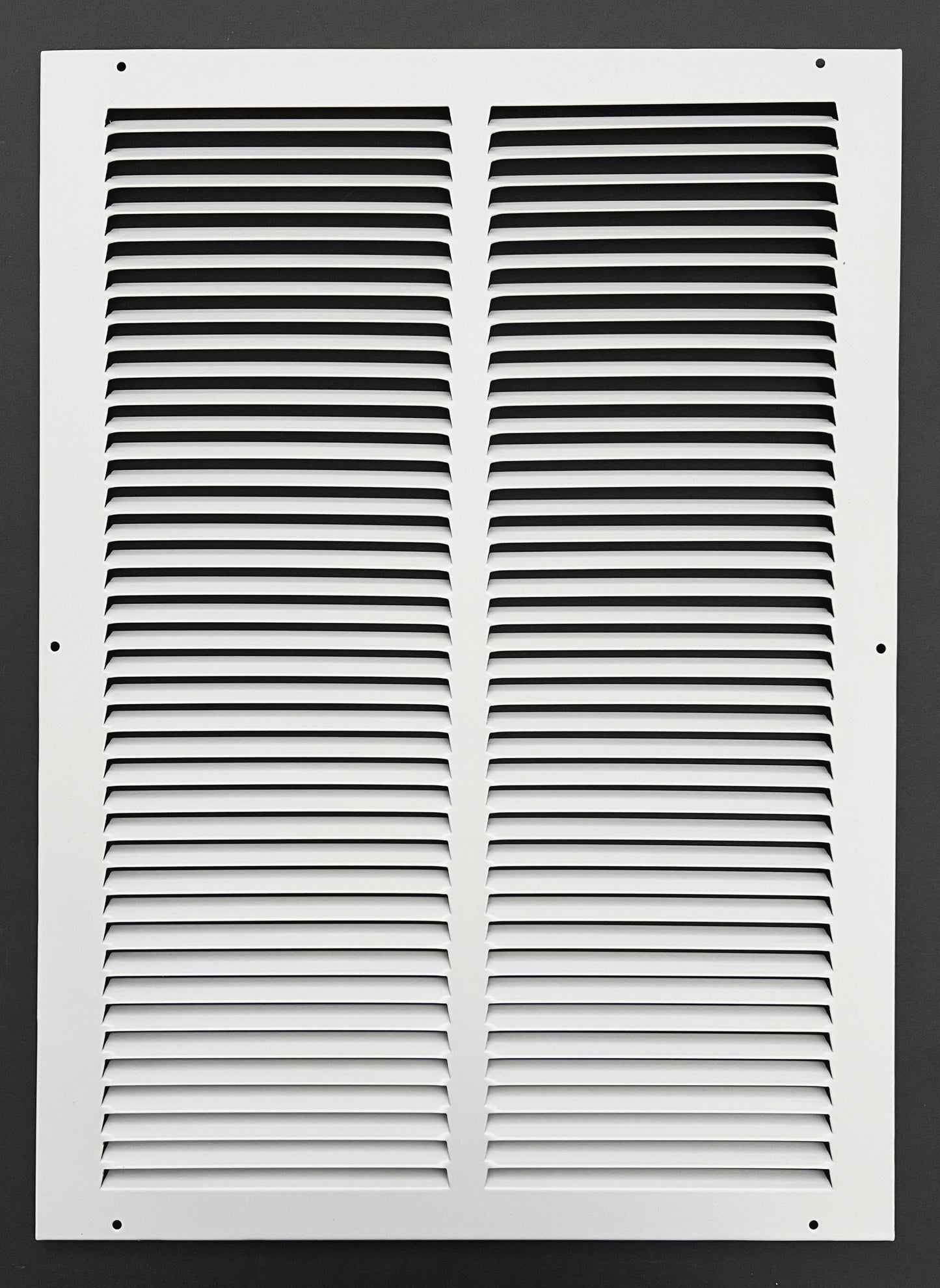 Fits 14x24 Duct Opening Stamped Steel Return Air Grille Vent Cover Grille for Sidewall and Ceiling in White Surface Dimensions: 15.75"W X 21.75"H (14" W x 20" H Duct Opening)
