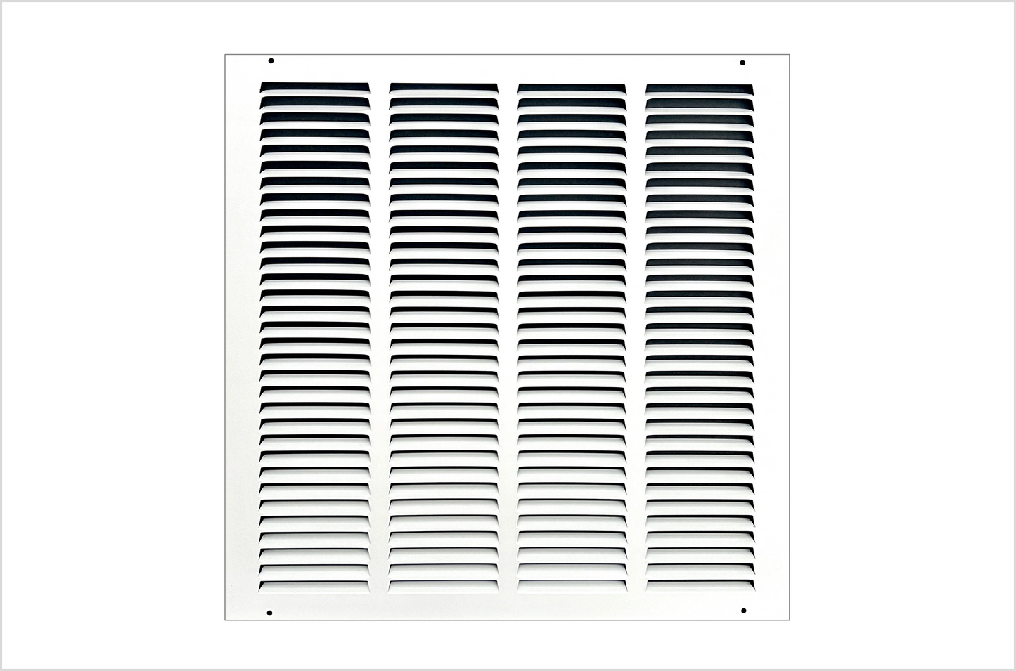 16"x 16"Stamped Face Steel Return Grille Vent Cover White Poweder Coating Without Frame Outside Dimension 17.75"x17.75"