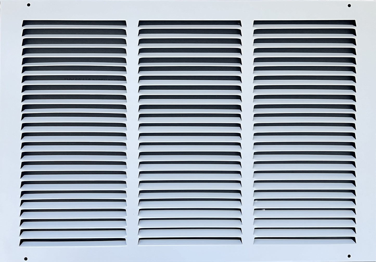 Fits 18x12 Duct Opening Stamped Steel Return Air Grille Vent Cover Grille for Sidewall and Ceiling in White Surface Dimensions: 19.75"W X 13.75"H (18" W x 12" H Duct Opening)