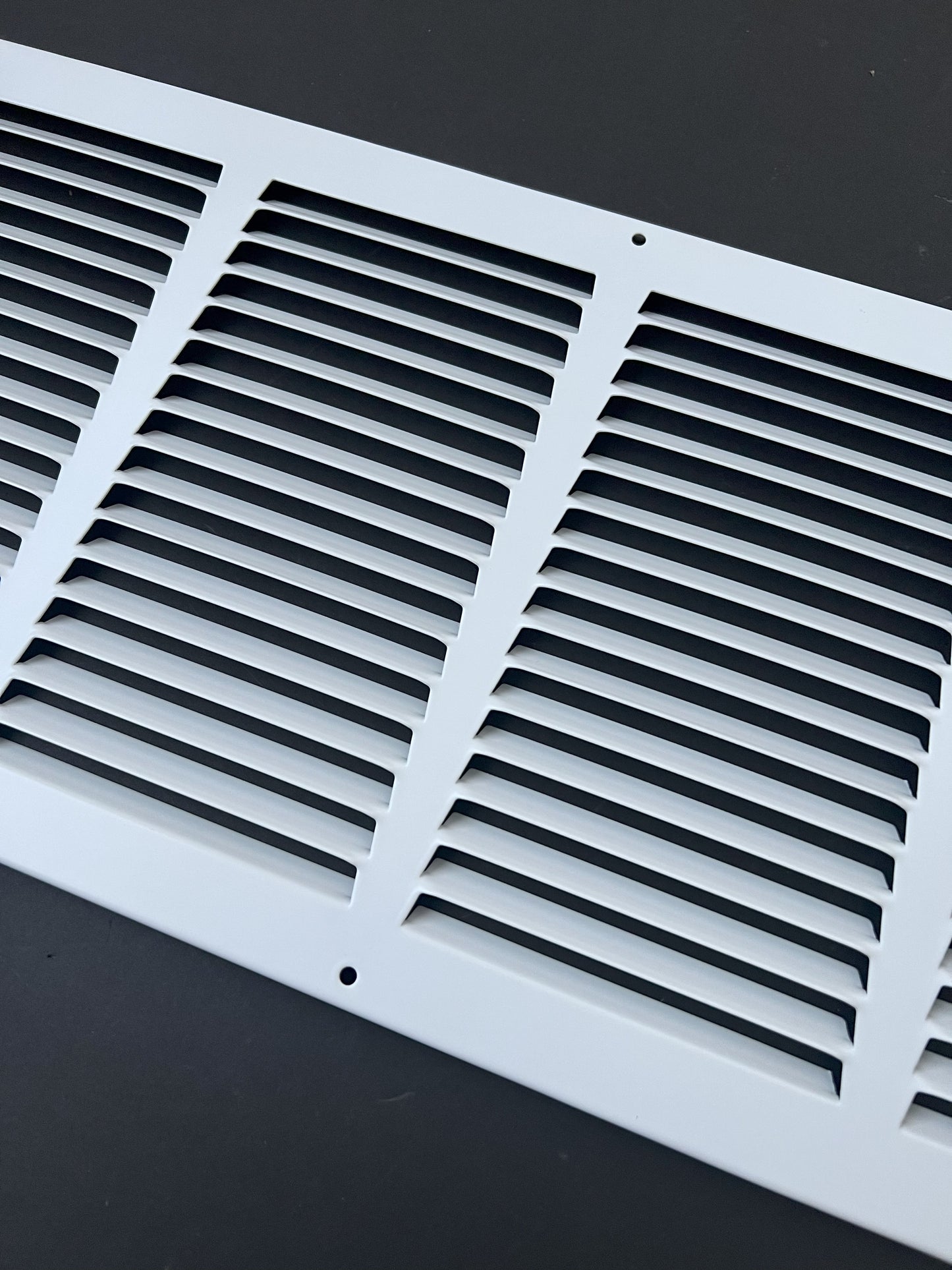 Fits 20x8 Duct Opening Stamped Steel Return Air Grille Vent Cover Grille for Sidewall and Ceiling in White Surface Dimensions: 21.75"W X 9.75"H (20" W x 8" H Duct Opening)