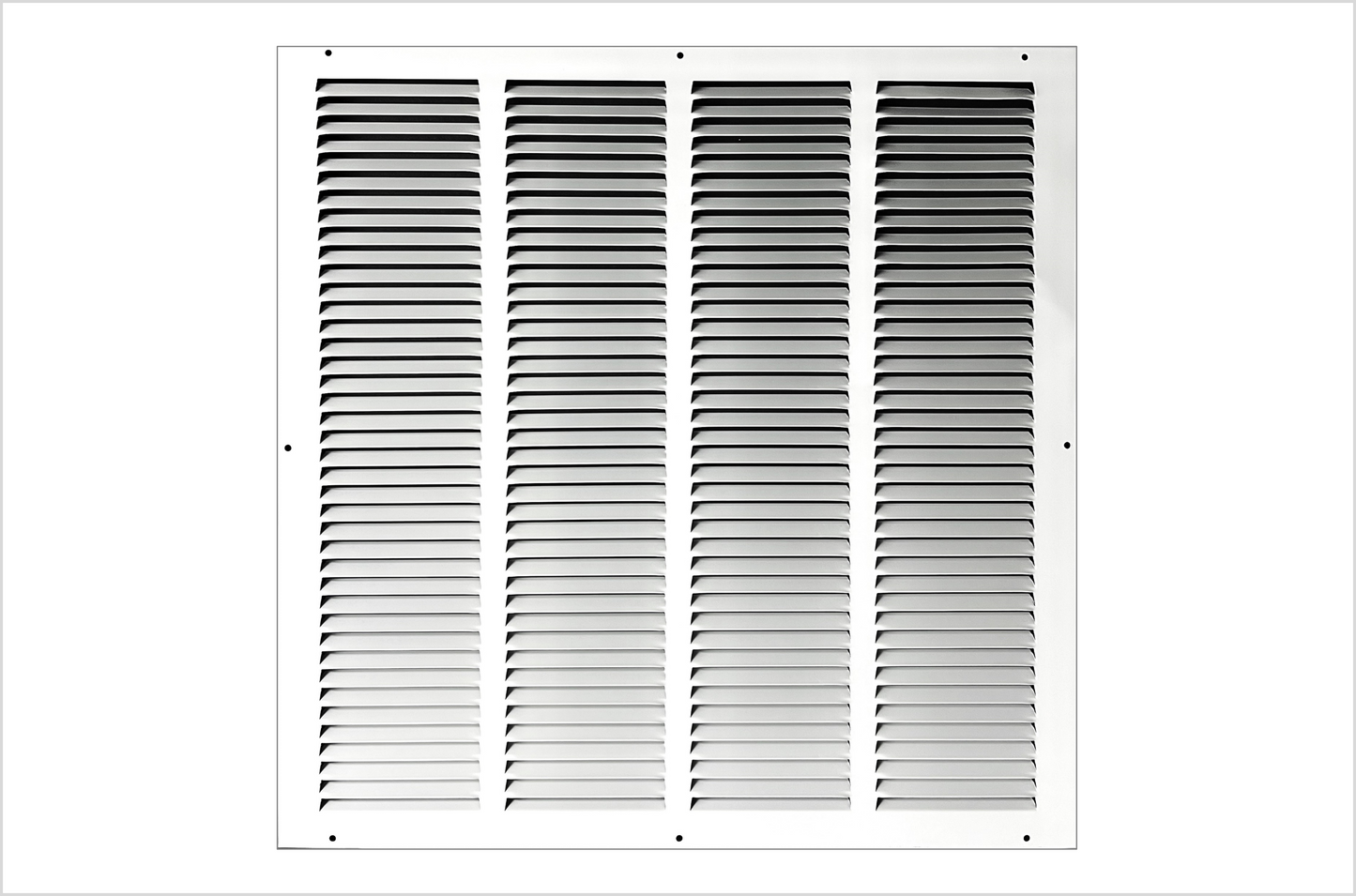 20"x20" Stamped Face Steel Return Grille Vent Cover White Poweder Coating Without Frame Outside Dimension 21.75"x21.75"