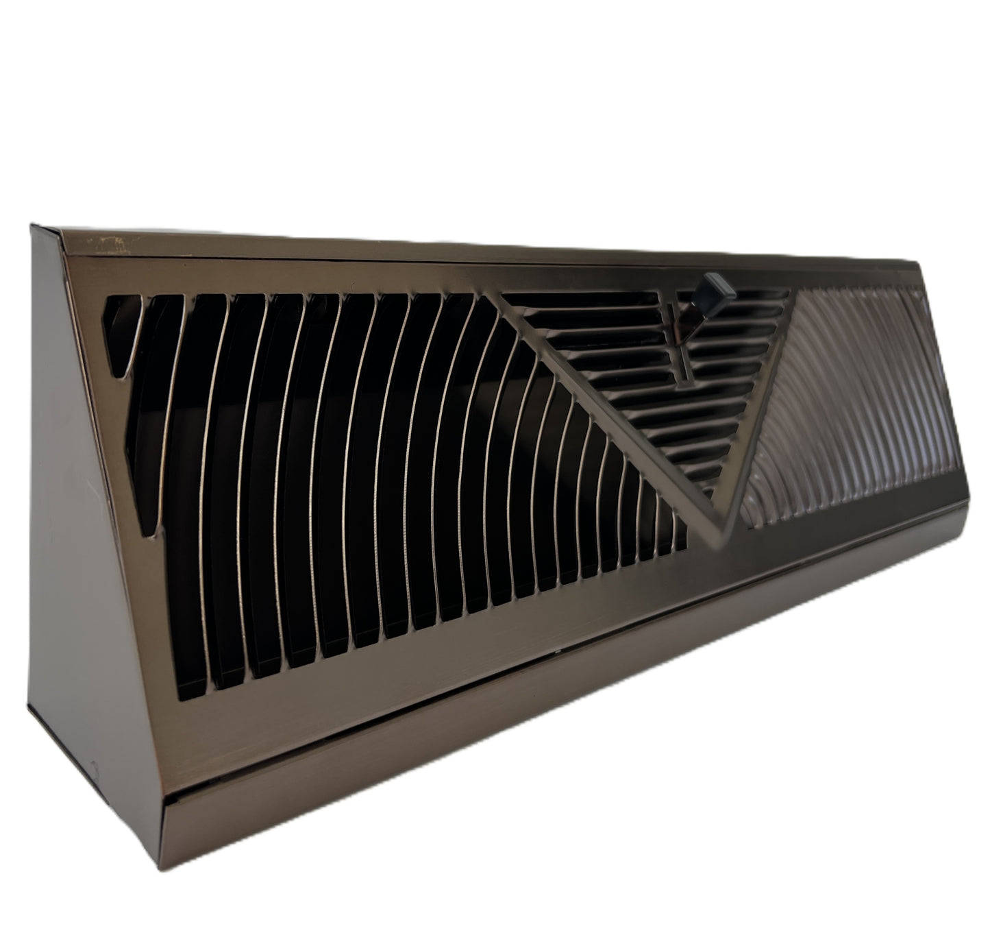 Floor Corner Base Board Register with Adjustable Air Flow Control Lever Come with Selected Color and Finish (Oil Brushed - 15inch)