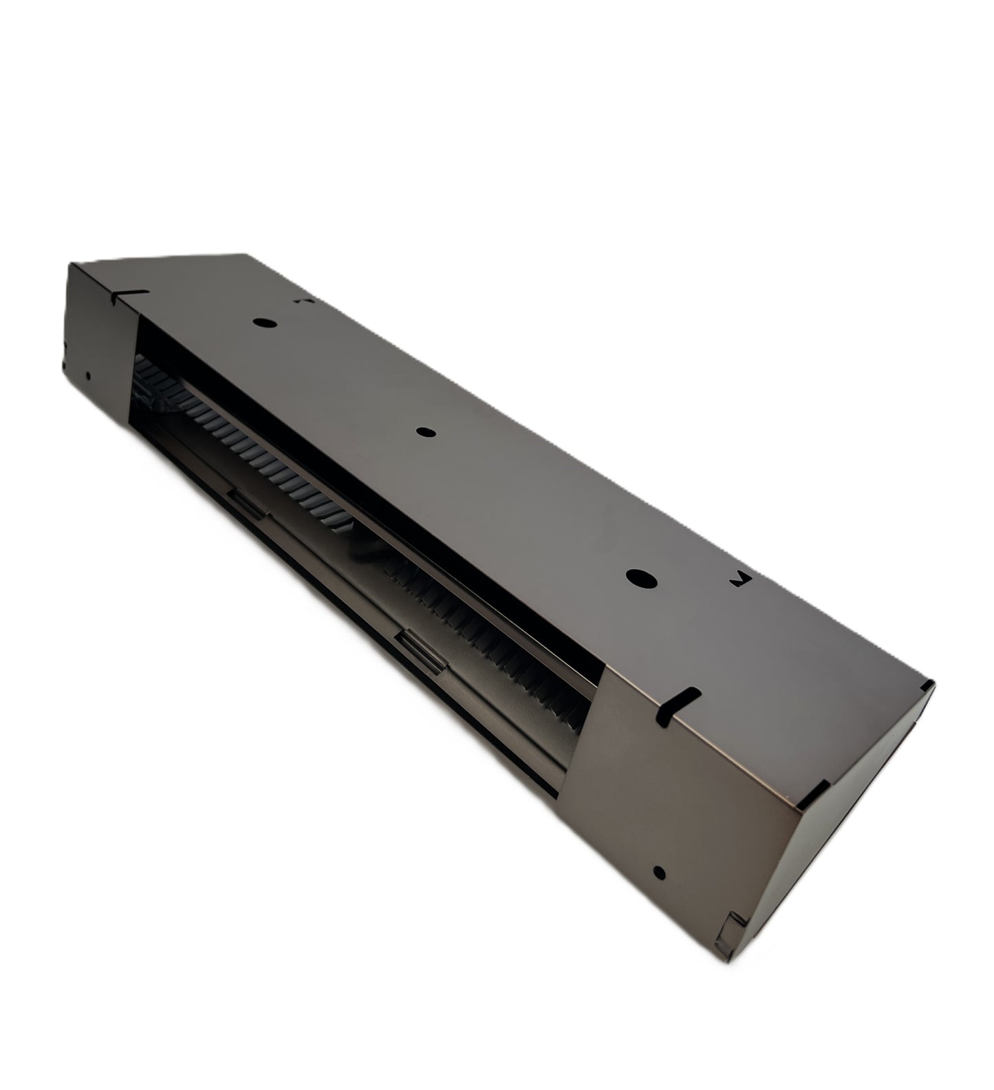 Floor Corner Base Board Register with Adjustable Air Flow Control Lever Come with Selected Color and Finish (Oil Brushed - 18inch)