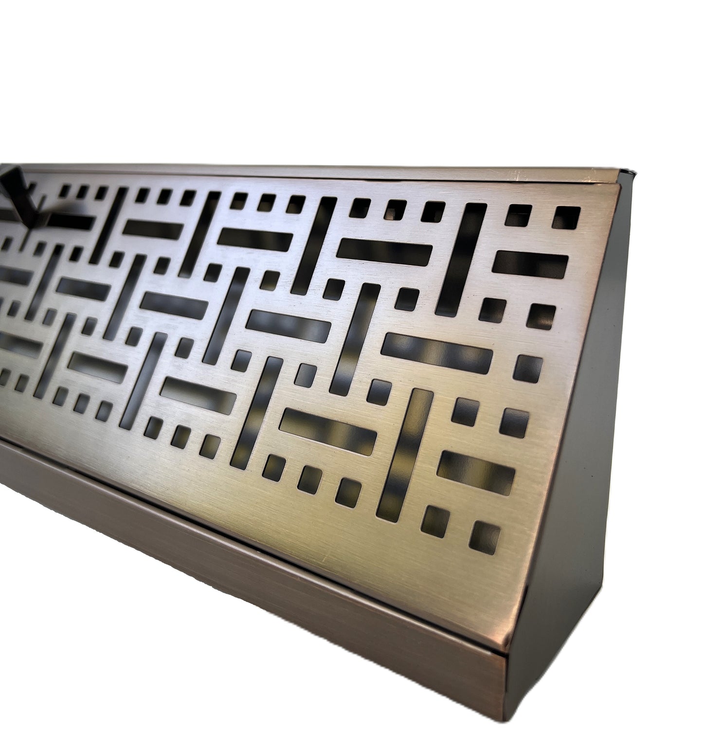 Floor Corner Base Board Register with Adjustable Air Flow Control Lever Come with Selected Color and Finish (Decor Oil Brushed - 18inch)