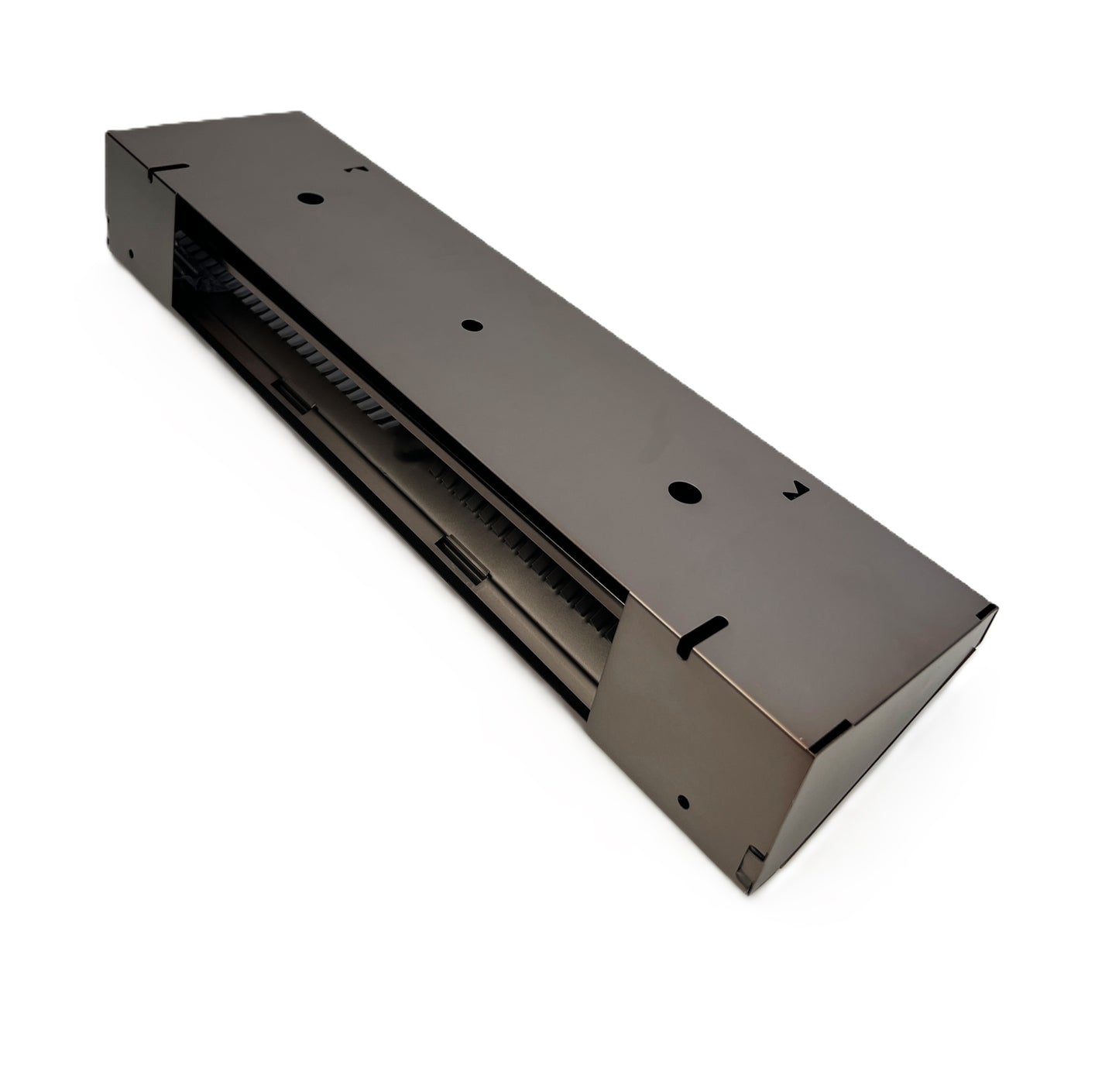 Floor Corner Base Board Register with Adjustable Air Flow Control Lever Come with Selected Color and Finish (Decor Oil Brushed - 18inch)
