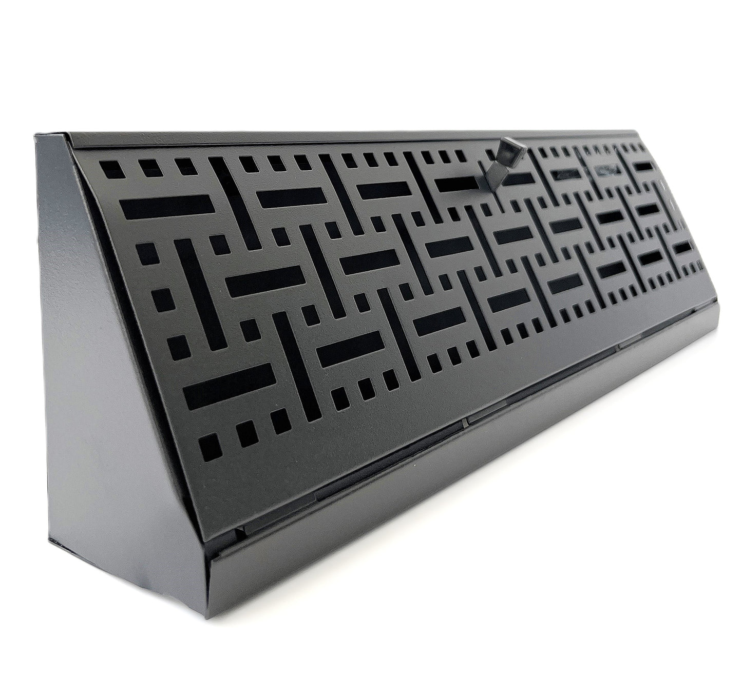Floor Corner Base Board Register with Adjustable Air Flow Control Lever Come with Selected Color and Finish (Decor Matte Black - 15inch)