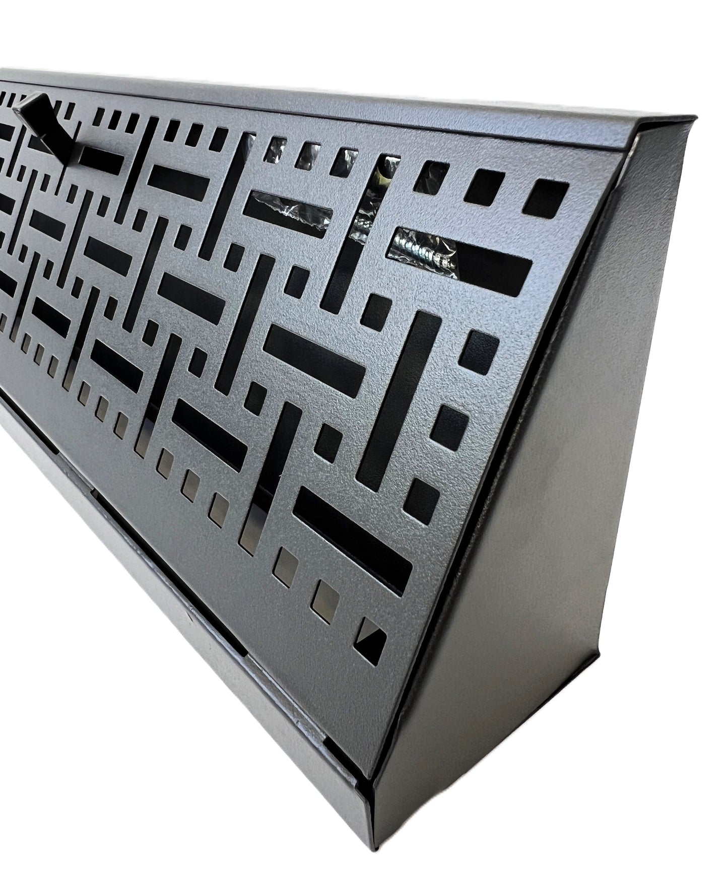 Floor Corner Base Board Register with Adjustable Air Flow Control Lever Come with Selected Color and Finish (Decor Matte Black - 15inch)