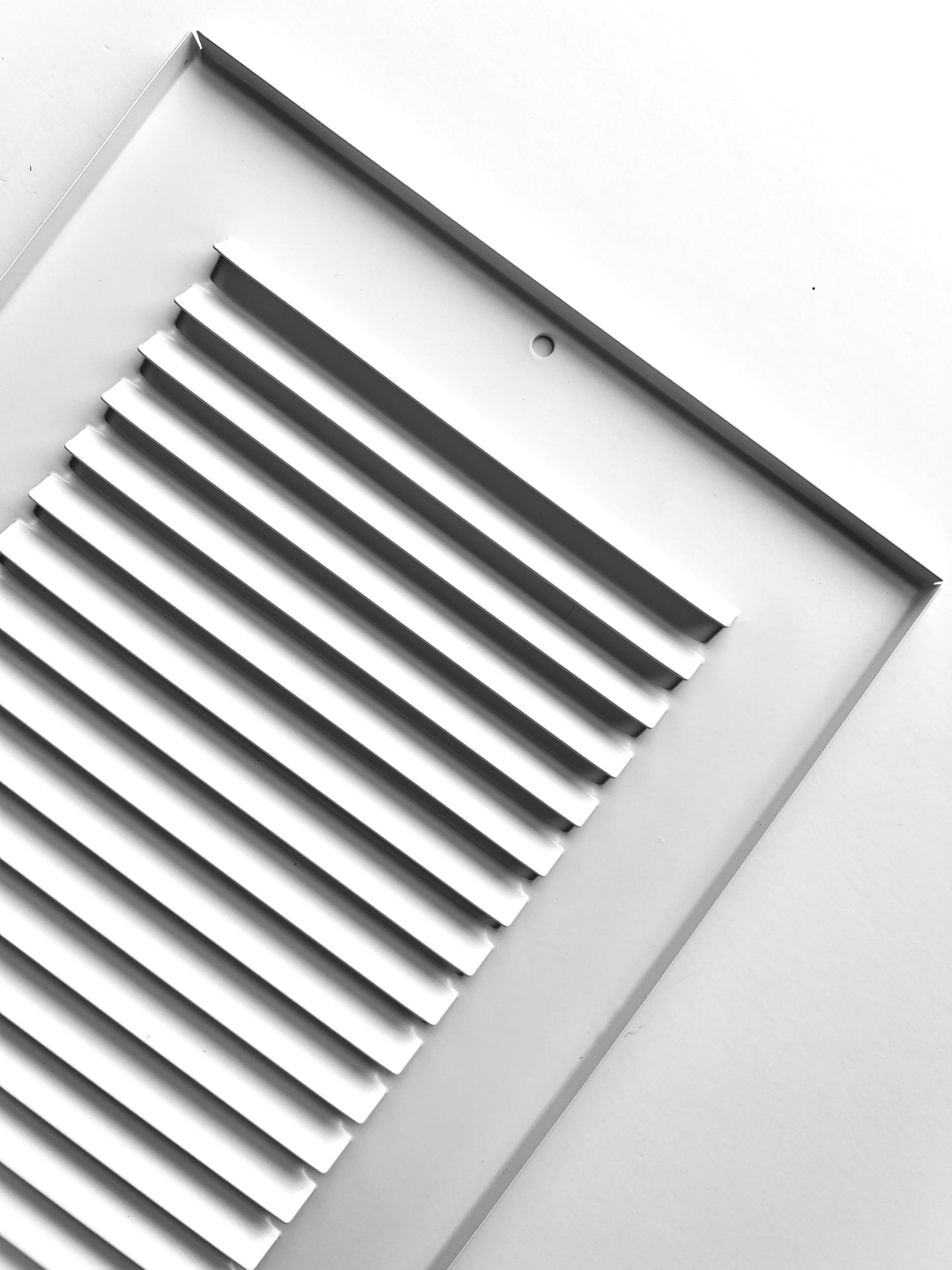Fits 6x10 Duct Opening Stamped Steel Return Air Grille Vent Cover Grille for Sidewall and Ceiling in White Surface Dimensions: 7.75"W X 11.75"H (6" W x 10" H Duct Opening)