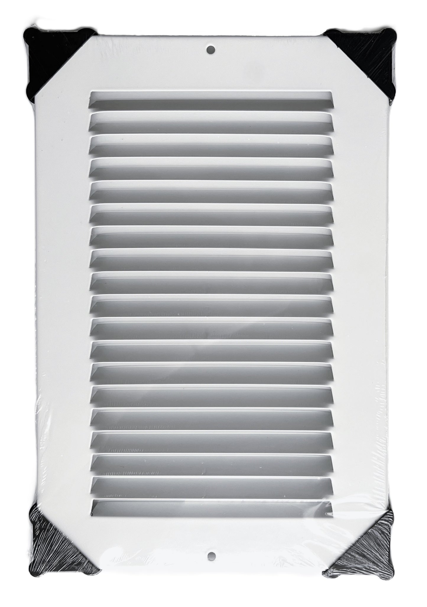 Fits 6x10 Duct Opening Stamped Steel Return Air Grille Vent Cover Grille for Sidewall and Ceiling in White Surface Dimensions: 7.75"W X 11.75"H (6" W x 10" H Duct Opening)