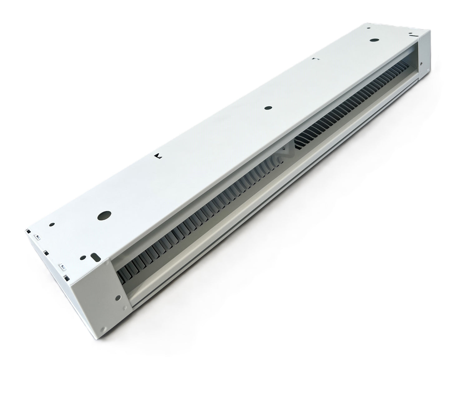 Floor Corner Base Board Register with Adjustable Air Flow Control Lever Come with Selected Color and Finish (White - 24inch)