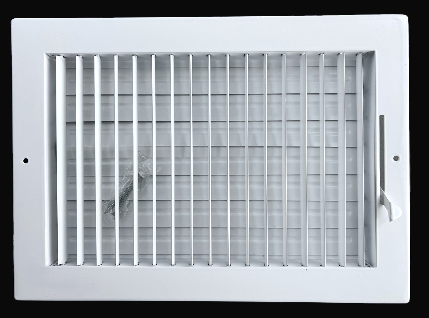 12" x 8" Adjustable Blade Sidewall Ceiling Register Vent Cover Diffuser Heavy Duty Stamped Steel (Listed Size is for Duct Opening or Inside Measurement)