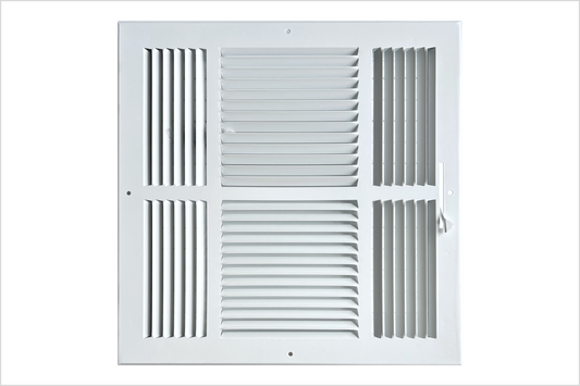 14"x 14" (Duct Opening Size) 4-Way Stamped Face Steel Ceiling/sidewall Air Supply Register - Vent Cover - Actual Outside Dimension 15.75" X 15.75"