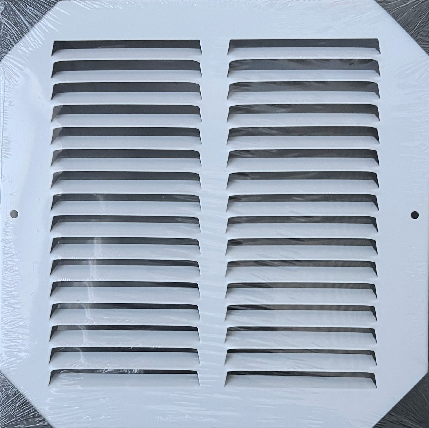 8"x8" Stamped Face Steel Return Grille Vent Cover White Powder Coating Without Frame Outside Dimension 9.75"x9.75"
