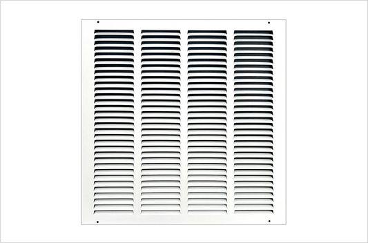 16"x 16"Stamped Face Steel Return Grille Vent Cover White Poweder Coating Without Frame Outside Dimension 17.75"x17.75"