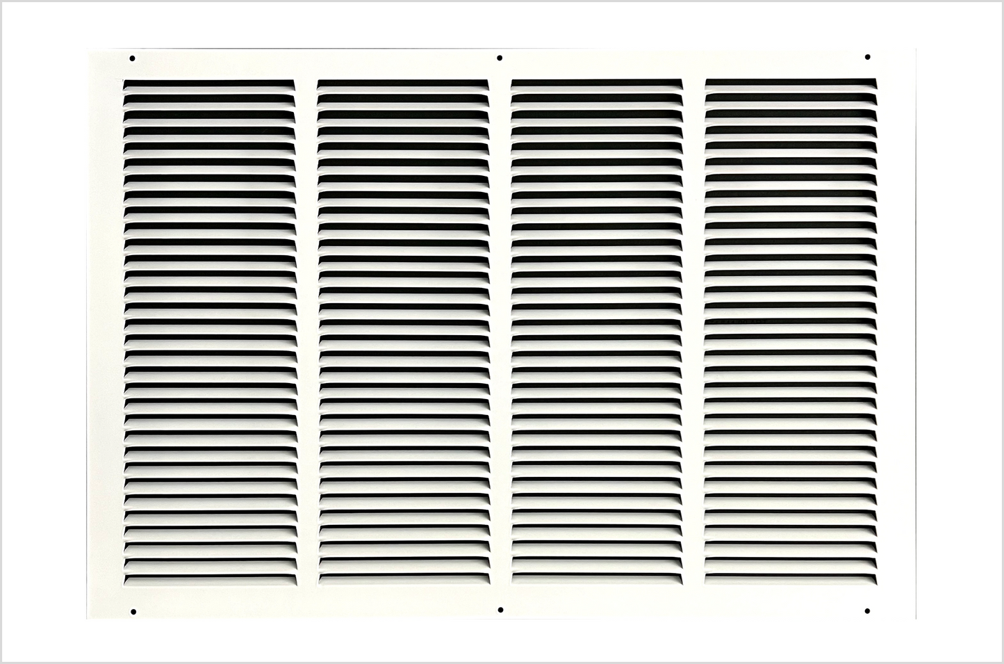 24"x16" Stamped Face Steel Return Grille Vent Cover White Poweder Coating Without Frame Outside Dimension 25.75"x17.75"