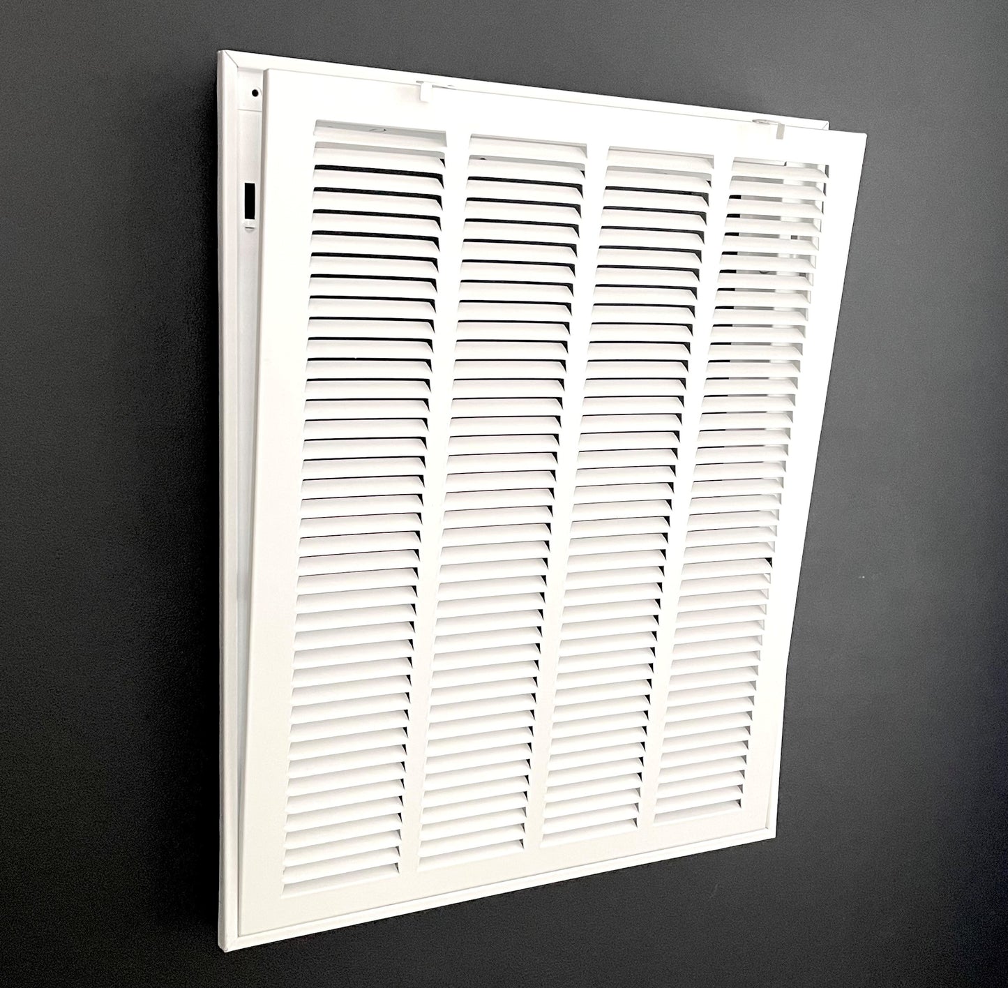 16"x25" Stamped Face Steel Filter Return Grille Vent Cover White Poweder Coating with Frame Outside Dimension 18.6"x27.6"