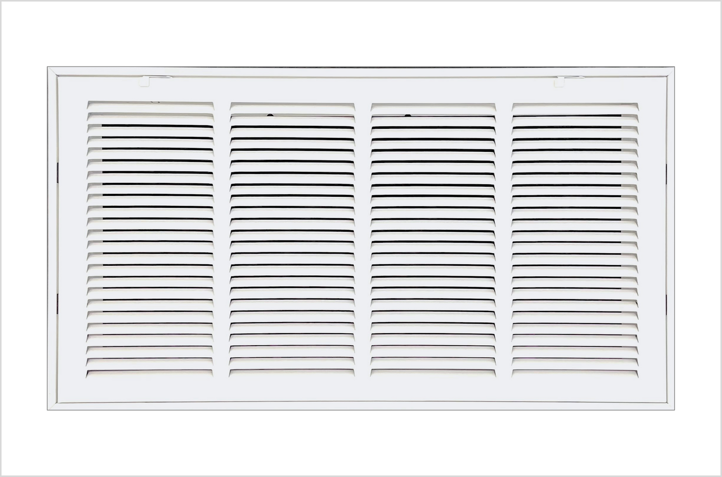 24"x12" Stamped Face Steel Filter Return Grille Vent Cover White Poweder Coating with Frame Outside Dimension 26.6"x14.6"
