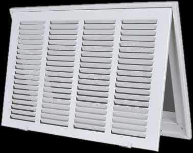 24"x14" Stamped Face Steel Filter Return Grille Vent Cover White Powder Coating with Frame Outside Dimension 26.6"x16.6"