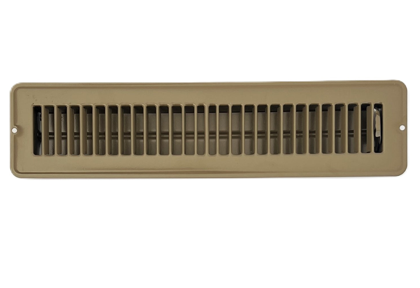 RV and Home Brown Stamped Steel Floor Diffuser/Register with Damper 14" X 2" (Duct Opening Size) Outside Dimension 15.5"x 3.75"