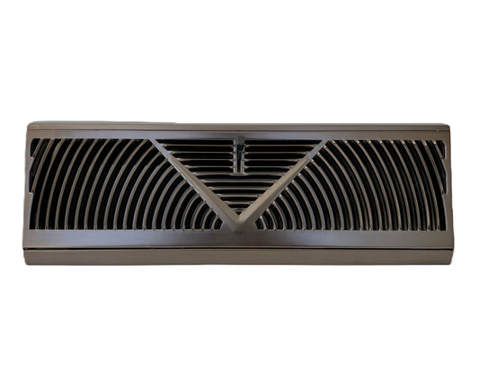 Floor Corner Base Board Register with Adjustable Air Flow Control Lever Come with Selected Color and Finish (Oil Brushed - 15inch)
