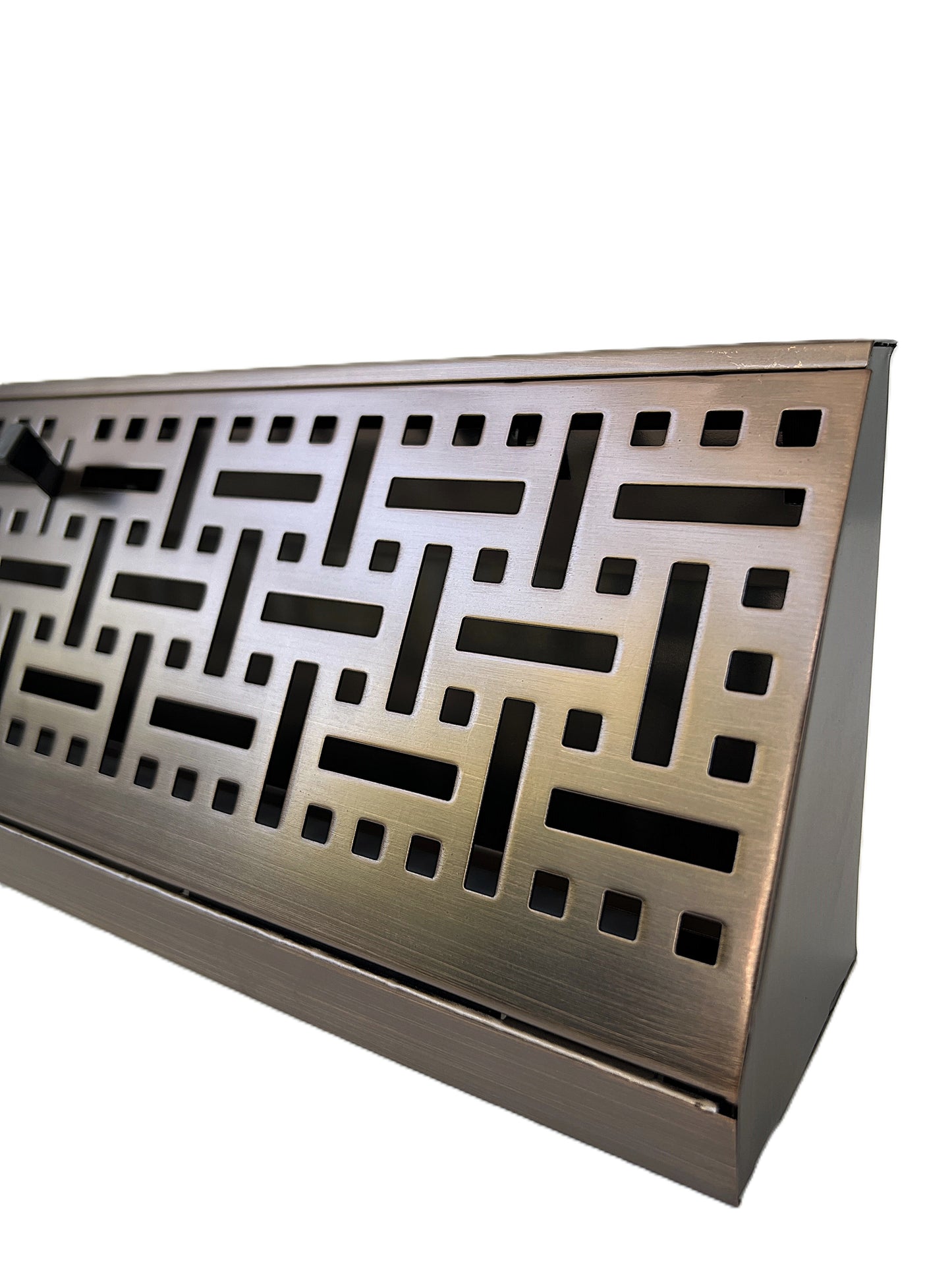 Floor Corner Base Board Register with Adjustable Air Flow Control Lever Come with Selected Color and Finish (Decor Oil Brunched - 15inch)