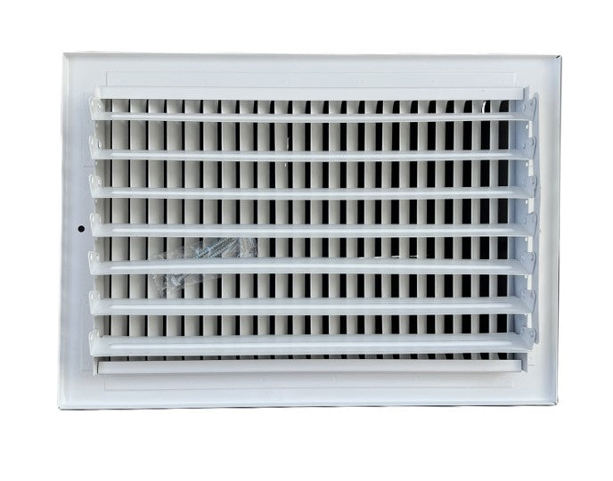 12"x 6" (Duct Opening Size) 1-Way Stamped Face Steel Ceiling/sidewall Air Supply Register - Vent Cover - Actual Outside Dimension 13.75" X 7.75"