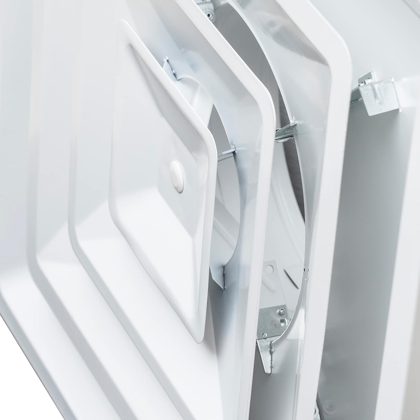 24x24 Steel T-Bar Drop Ceiling Diffuser with Round by Kumpelaure 3 Cone Drop Celing Vent White Outer Dimension: 23-3/4" x 23-3/4"